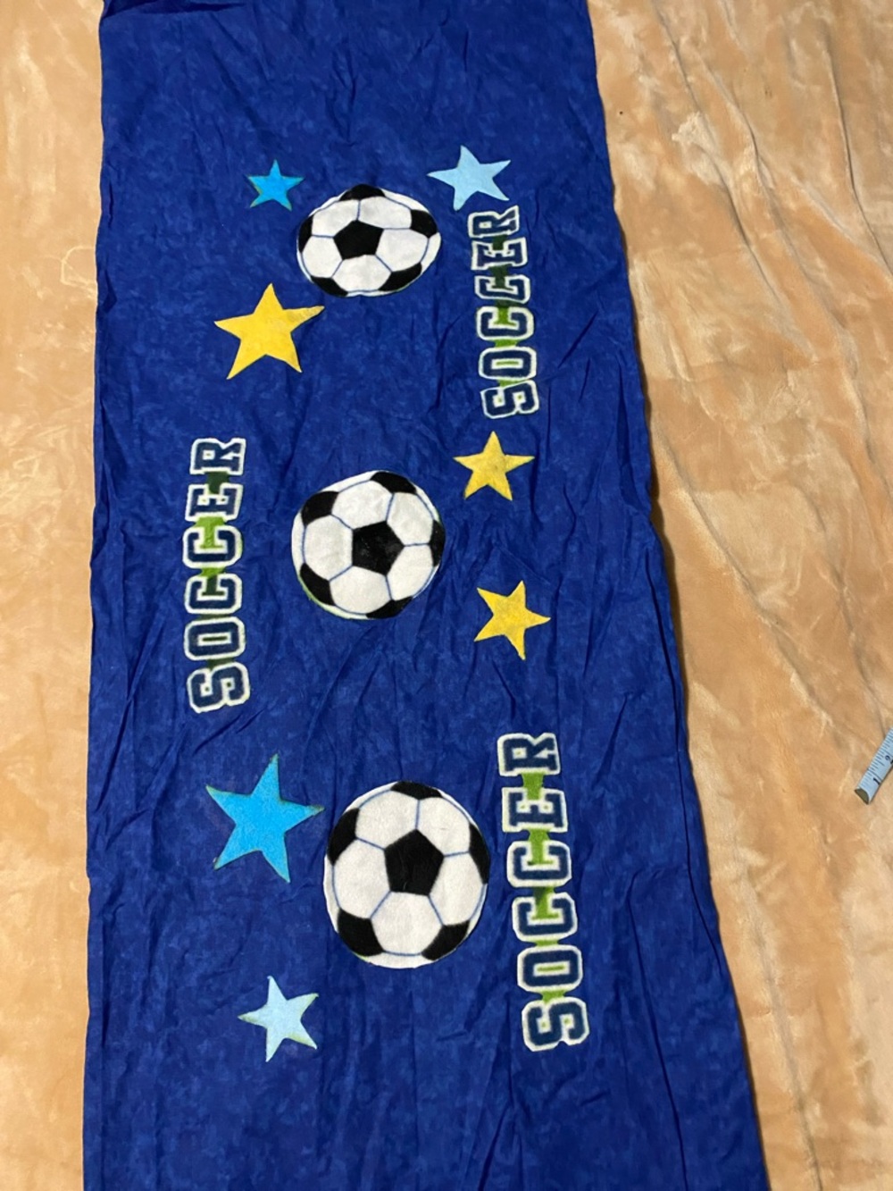 Kids Blue Soccer Star Body Pillow Cover